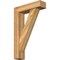Ekena Millwork Traditional Block Rough Sawn Bracket w/ Offset Brace, Western Red Cedar, 6"W x 22"D x 34"H BKT0604X22X34TRA05RWR - alternate 1